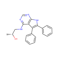 C[C@@H](O)CNc1ncnc2[nH]c(-c3ccccc3)c(-c3ccccc3)c12 ZINC000006416413