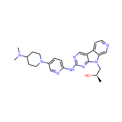 C[C@@H](O)Cn1c2cnccc2c2cnc(Nc3ccc(N4CCC(N(C)C)CC4)cn3)nc21 ZINC000169706807