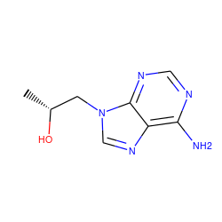 C[C@@H](O)Cn1cnc2c(N)ncnc21 ZINC000002046906