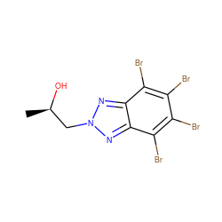 C[C@@H](O)Cn1nc2c(Br)c(Br)c(Br)c(Br)c2n1 ZINC000299826002