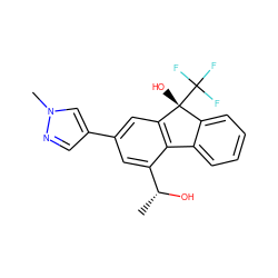 C[C@@H](O)c1cc(-c2cnn(C)c2)cc2c1-c1ccccc1[C@@]2(O)C(F)(F)F ZINC000144904818