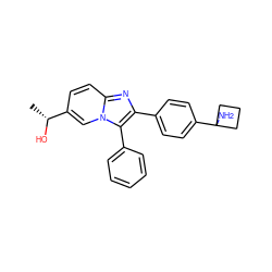 C[C@@H](O)c1ccc2nc(-c3ccc(C4(N)CCC4)cc3)c(-c3ccccc3)n2c1 ZINC000113658806