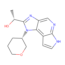 C[C@@H](O)c1nc2cnc3[nH]ccc3c2n1[C@H]1CCCOC1 ZINC000096270810