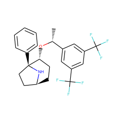 C[C@@H](O[C@@H]1CC[C@H]2CC[C@@]1(c1ccccc1)N2)c1cc(C(F)(F)F)cc(C(F)(F)F)c1 ZINC000169325924