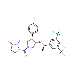 C[C@@H](O[C@@H]1CN(C(=O)[C@@H]2CCC(=O)N2C)C[C@H]1c1ccc(F)cc1)c1cc(C(F)(F)F)cc(C(F)(F)F)c1 ZINC000028961522