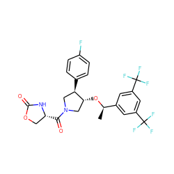 C[C@@H](O[C@@H]1CN(C(=O)[C@@H]2COC(=O)N2)C[C@H]1c1ccc(F)cc1)c1cc(C(F)(F)F)cc(C(F)(F)F)c1 ZINC000028961591