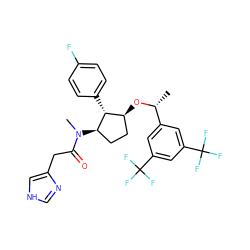 C[C@@H](O[C@H]1CC[C@@H](N(C)C(=O)Cc2c[nH]cn2)[C@@H]1c1ccc(F)cc1)c1cc(C(F)(F)F)cc(C(F)(F)F)c1 ZINC000036324423