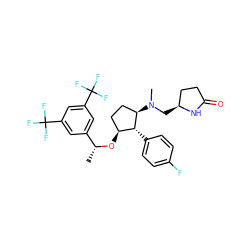 C[C@@H](O[C@H]1CC[C@@H](N(C)C[C@H]2CCC(=O)N2)[C@@H]1c1ccc(F)cc1)c1cc(C(F)(F)F)cc(C(F)(F)F)c1 ZINC000036330258