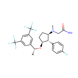 C[C@@H](O[C@H]1CC[C@@H](N(C)CC(N)=O)[C@@H]1c1ccc(F)cc1)c1cc(C(F)(F)F)cc(C(F)(F)F)c1 ZINC000036330255