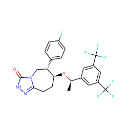 C[C@@H](O[C@H]1CCc2n[nH]c(=O)n2C[C@@H]1c1ccc(F)cc1)c1cc(C(F)(F)F)cc(C(F)(F)F)c1 ZINC000036324198