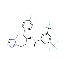 C[C@@H](O[C@H]1CCc2nccn2C[C@@H]1c1ccc(F)cc1)c1cc(C(F)(F)F)cc(C(F)(F)F)c1 ZINC000036126683