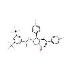 C[C@@H](O[C@H]1CN2C(=O)C=C(c3ccc(F)cc3)C[C@@H]2[C@@H]1c1ccc(F)cc1)c1cc(C(F)(F)F)cc(C(F)(F)F)c1 ZINC000049781028