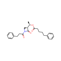 C[C@@H](OC(=O)CCCCc1ccccc1)[C@@H]1CN(C(=O)CCc2ccccc2)C1=O ZINC000045257289