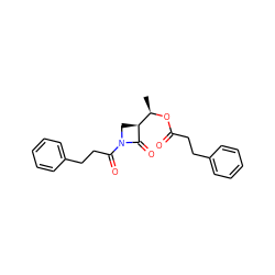 C[C@@H](OC(=O)CCc1ccccc1)[C@@H]1CN(C(=O)CCc2ccccc2)C1=O ZINC000045315639