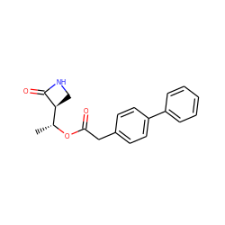 C[C@@H](OC(=O)Cc1ccc(-c2ccccc2)cc1)[C@@H]1CNC1=O ZINC000045254563