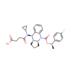 C[C@@H](OC(=O)N1c2ccccc2[C@H](N(C(=O)CCC(=O)O)C2CC2)[C@@H]2CCC[C@@H]21)c1ccc(F)cc1 ZINC000204981040