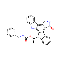 C[C@@H](OC(=O)NCc1ccccc1)[C@H]1c2ccccc2-c2c3c(c4c([nH]c5ccccc54)c21)CNC3=O ZINC000029043186