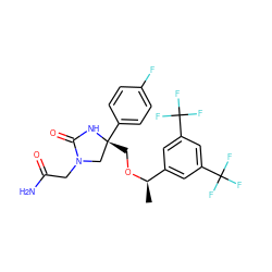 C[C@@H](OC[C@@]1(c2ccc(F)cc2)CN(CC(N)=O)C(=O)N1)c1cc(C(F)(F)F)cc(C(F)(F)F)c1 ZINC000028570297