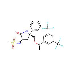 C[C@@H](OC[C@@]1(c2ccccc2)C[C@@H](NS(C)(=O)=O)C(=O)N1)c1cc(C(F)(F)F)cc(C(F)(F)F)c1 ZINC000044350861