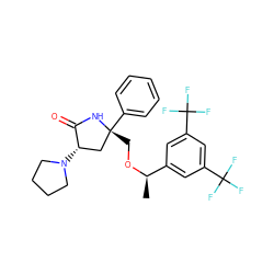 C[C@@H](OC[C@@]1(c2ccccc2)C[C@H](N2CCCC2)C(=O)N1)c1cc(C(F)(F)F)cc(C(F)(F)F)c1 ZINC000040393023