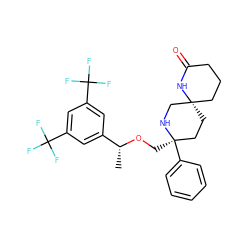 C[C@@H](OC[C@@]1(c2ccccc2)CC[C@]2(CCCC(=O)N2)CN1)c1cc(C(F)(F)F)cc(C(F)(F)F)c1 ZINC000003816516