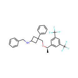 C[C@@H](OCC1(c2ccccc2)CC(NCc2ccccc2)C1)c1cc(C(F)(F)F)cc(C(F)(F)F)c1 ZINC000034272647