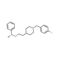 C[C@@H](OCCC1CCN(Cc2ccc(F)cc2)CC1)c1ccccc1 ZINC000013862284