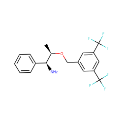 C[C@@H](OCc1cc(C(F)(F)F)cc(C(F)(F)F)c1)[C@@H](N)c1ccccc1 ZINC000026666432