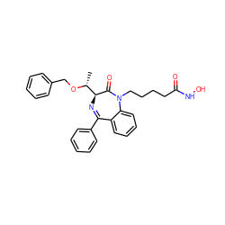 C[C@@H](OCc1ccccc1)[C@@H]1N=C(c2ccccc2)c2ccccc2N(CCCCC(=O)NO)C1=O ZINC001772648633