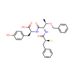 C[C@@H](OCc1ccccc1)[C@H](NC(=O)[C@@H](S)Cc1ccccc1)C(=O)N[C@@H](Cc1ccc(O)cc1)C(=O)O ZINC000028226219