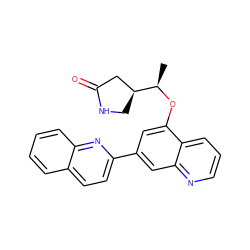 C[C@@H](Oc1cc(-c2ccc3ccccc3n2)cc2ncccc12)[C@H]1CNC(=O)C1 ZINC000147810894