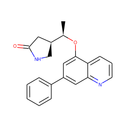 C[C@@H](Oc1cc(-c2ccccc2)cc2ncccc12)[C@H]1CNC(=O)C1 ZINC000146080450