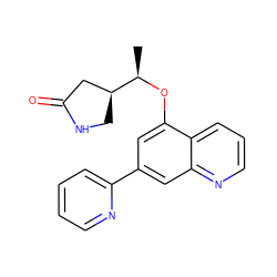 C[C@@H](Oc1cc(-c2ccccn2)cc2ncccc12)[C@H]1CNC(=O)C1 ZINC000146164570