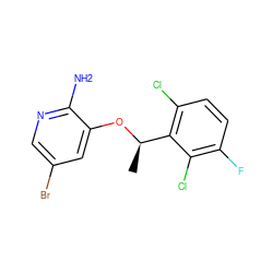 C[C@@H](Oc1cc(Br)cnc1N)c1c(Cl)ccc(F)c1Cl ZINC000038252749