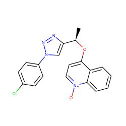 C[C@@H](Oc1cc[n+]([O-])c2ccccc12)c1cn(-c2ccc(Cl)cc2)nn1 ZINC000043020550