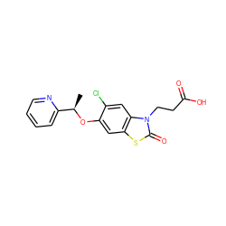 C[C@@H](Oc1cc2sc(=O)n(CCC(=O)O)c2cc1Cl)c1ccccn1 ZINC001772646065