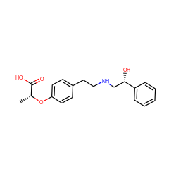 C[C@@H](Oc1ccc(CCNC[C@H](O)c2ccccc2)cc1)C(=O)O ZINC000029057983