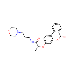 C[C@@H](Oc1ccc2c(c1)oc(=O)c1ccccc12)C(=O)NCCCN1CCOCC1 ZINC000020548031