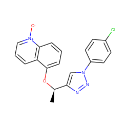 C[C@@H](Oc1cccc2c1ccc[n+]2[O-])c1cn(-c2ccc(Cl)cc2)nn1 ZINC000043019960