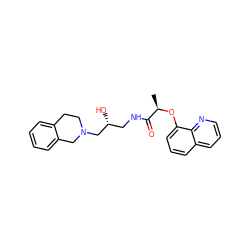 C[C@@H](Oc1cccc2cccnc12)C(=O)NC[C@@H](O)CN1CCc2ccccc2C1 ZINC000218910858