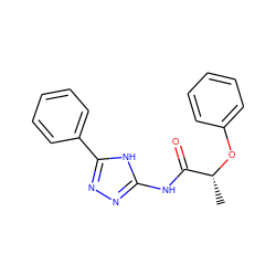 C[C@@H](Oc1ccccc1)C(=O)Nc1nnc(-c2ccccc2)[nH]1 ZINC000025157713