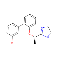 C[C@@H](Oc1ccccc1-c1cccc(O)c1)C1=NCCN1 ZINC000013585582