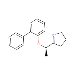 C[C@@H](Oc1ccccc1-c1ccccc1)C1=NCCC1 ZINC000013585620