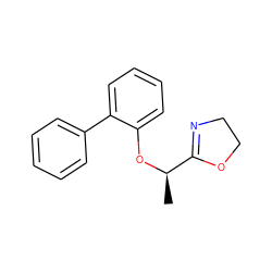 C[C@@H](Oc1ccccc1-c1ccccc1)C1=NCCO1 ZINC000013585614