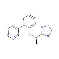 C[C@@H](Oc1ccccc1-c1cccnc1)C1=NCCN1 ZINC000013585554