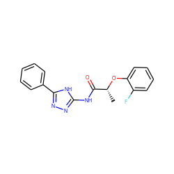 C[C@@H](Oc1ccccc1F)C(=O)Nc1nnc(-c2ccccc2)[nH]1 ZINC000024861289