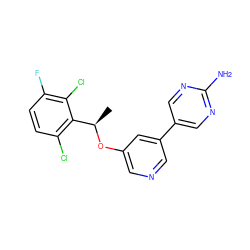 C[C@@H](Oc1cncc(-c2cnc(N)nc2)c1)c1c(Cl)ccc(F)c1Cl ZINC001772572742