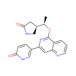 C[C@@H](Oc1nc(-c2ccc(=O)[nH]c2)cc2ncccc12)[C@H]1CNC(=O)C1 ZINC000114020302