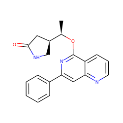 C[C@@H](Oc1nc(-c2ccccc2)cc2ncccc12)[C@H]1CNC(=O)C1 ZINC000141967554