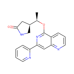 C[C@@H](Oc1nc(-c2ccccn2)cc2ncccc12)[C@H]1CNC(=O)C1 ZINC000141962935